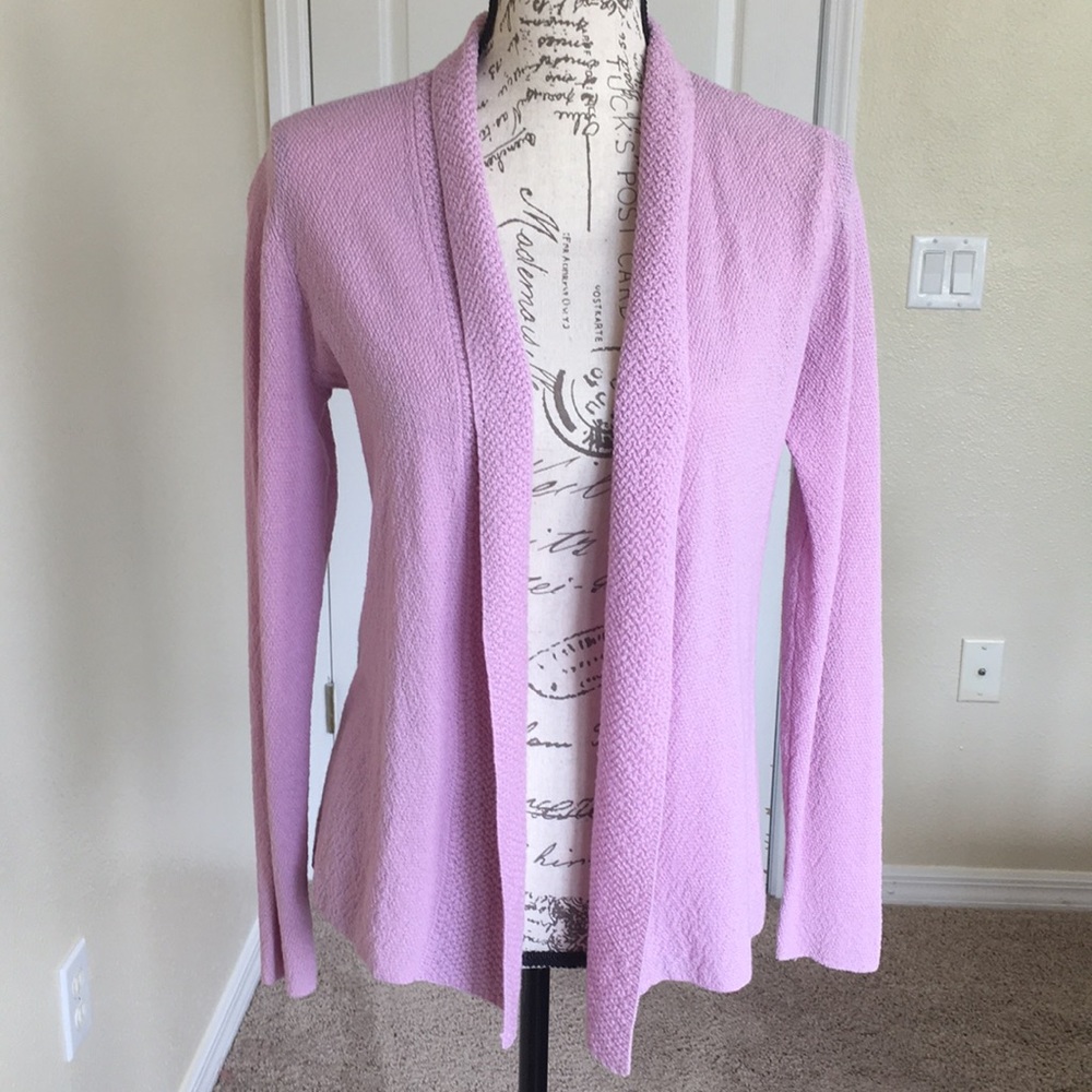 Eileen Fisher Lavander Open Front Cardigan Sz PS